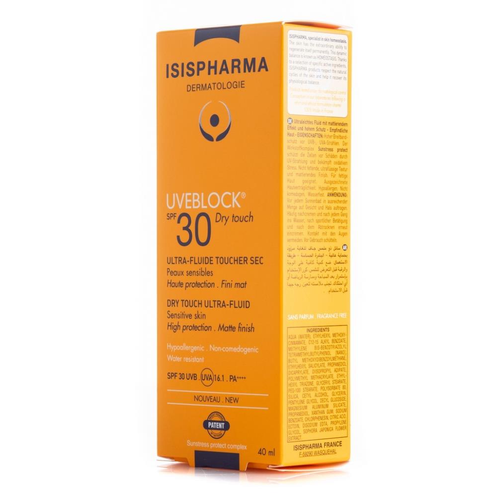 UVEBLOCK 30 DRY TOUCH – Kem chống nắng spf 30, dùng chống nắng cho mọi loại da (40ml)