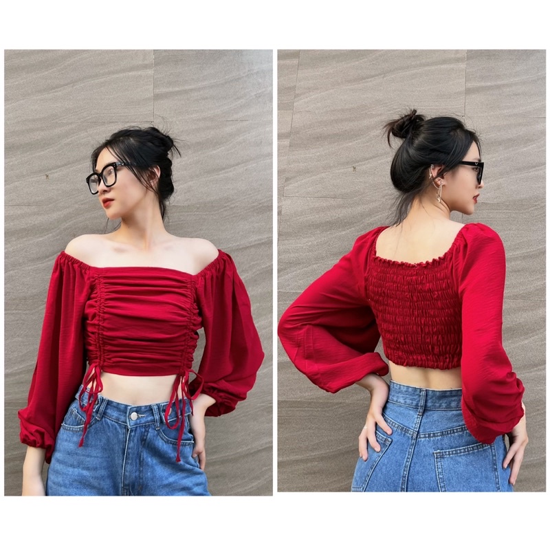 Áo kiểu rút dây TH-015 GINNY nữ tính nàng thơ trendy