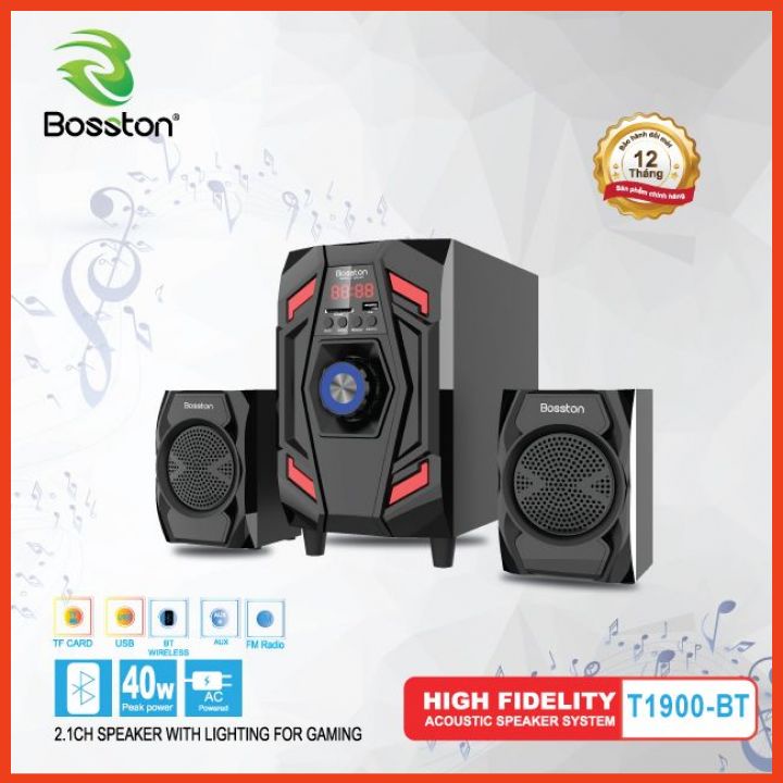 Loa Vi Tính. Tivi Bosston Bluetooth 2.1 T1900-BT Kết Nối Không Dây Nghe Nhạc, Chơi Game, Xem Phim Cực Đỉnh