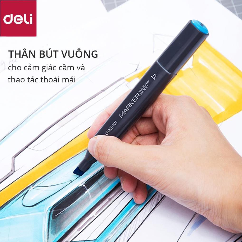 Bút màu marker hai đầu cao cấp Deli - 70701 [Deli]