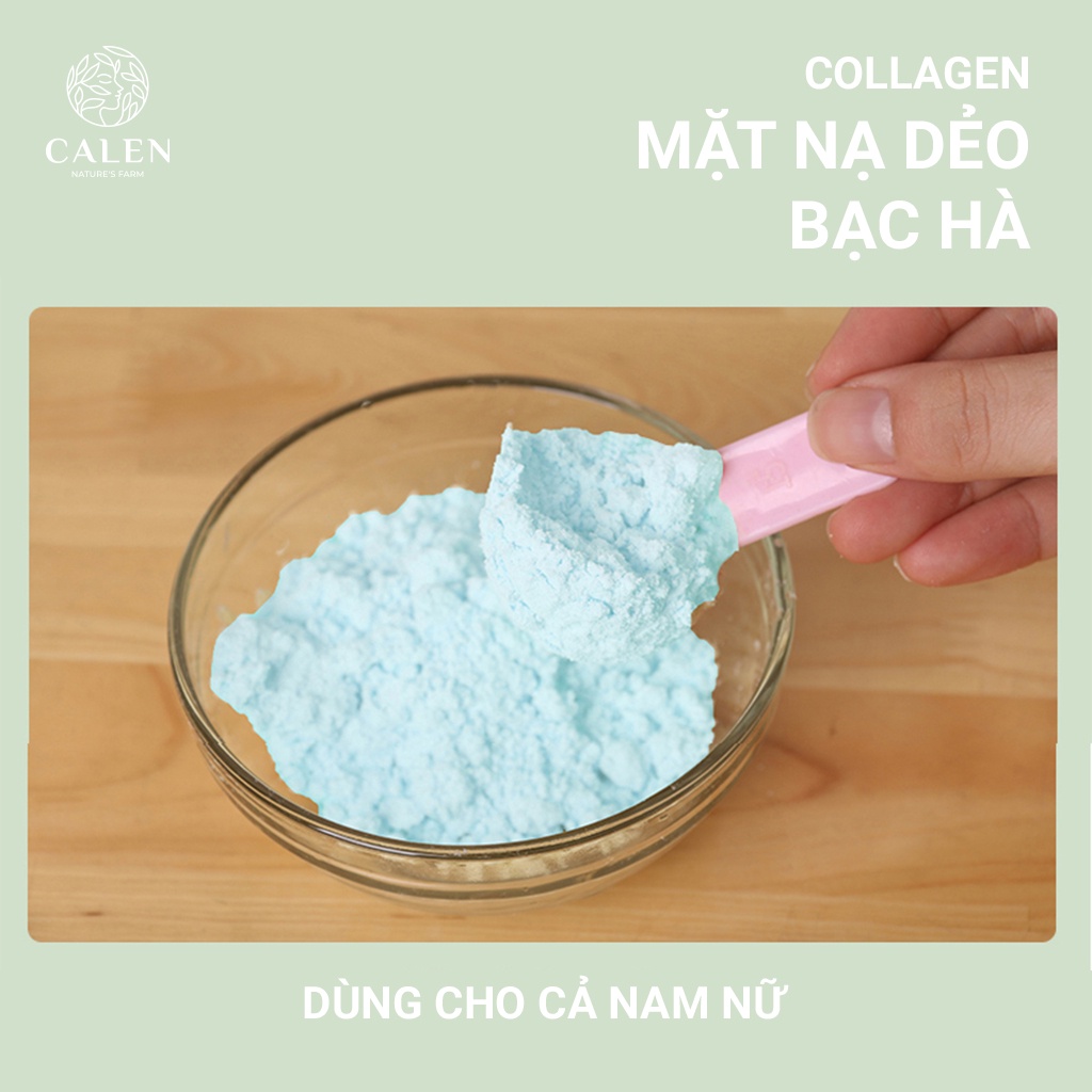 Mặt nạ tươi collagen tinh chất bạc hà Calen chuyên đắp mặt dưỡng trắng da (Mask dẻo)