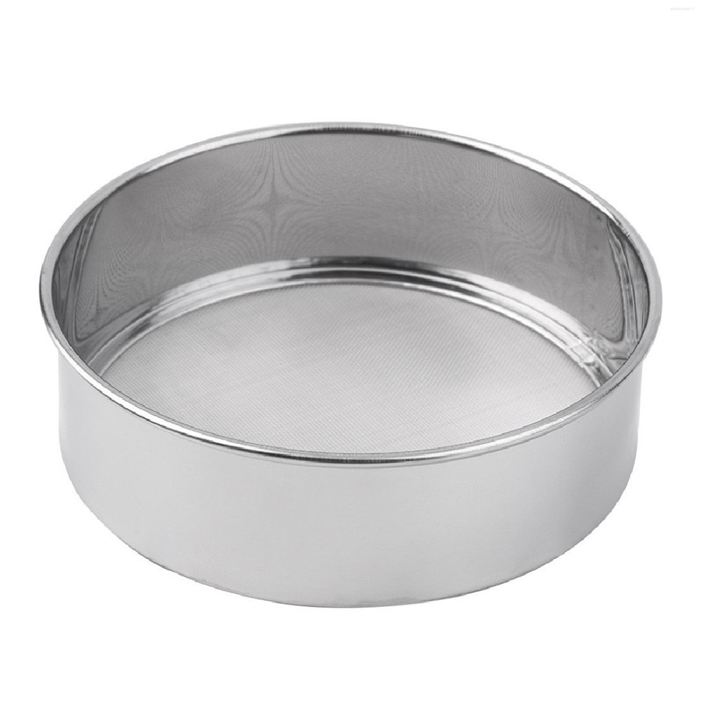 Stainless Steel Flour Sieve Baking Tool Kitchen Super Fine Round Flour Sugar Powder Sieve Colander  Kitchentool