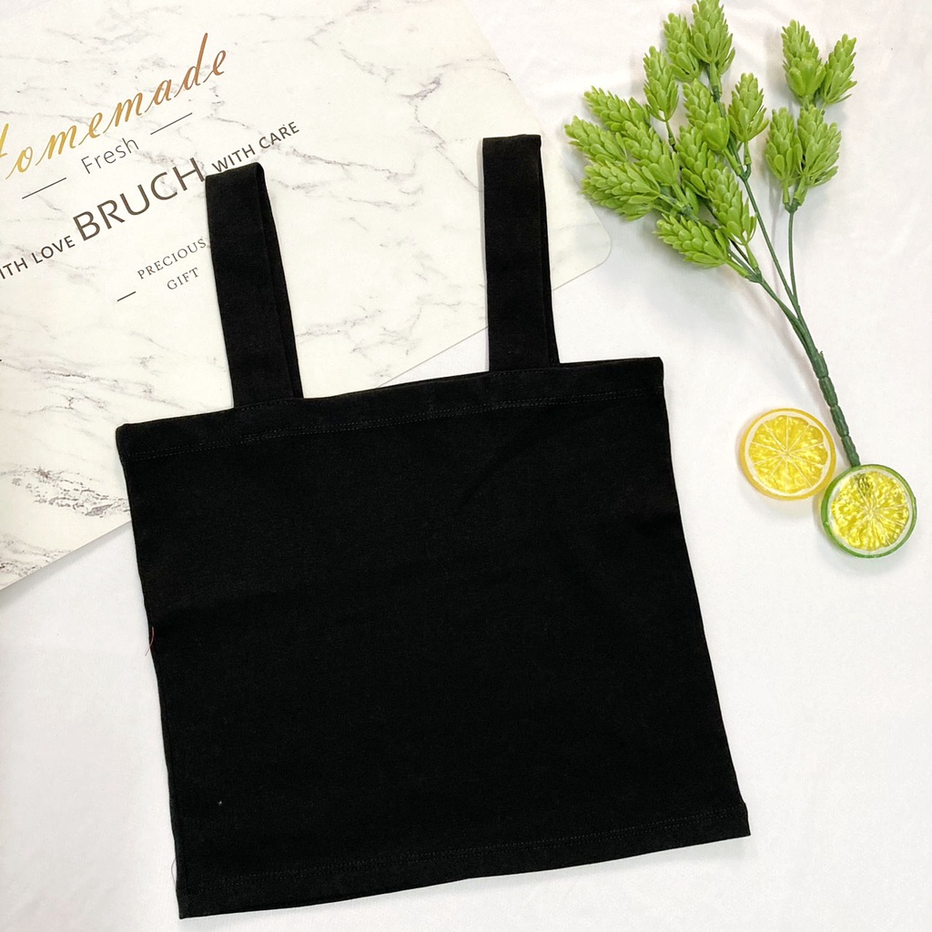 Áo 2 dây bảng to Freesize từ 40-45kg thun dày đẹp mịn - DÁNG CROPTOP - AO23