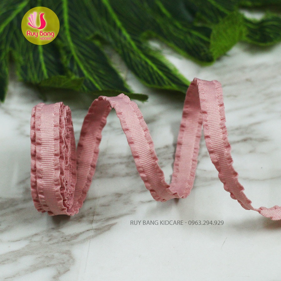 Dây luồn bờm viền bèo HQ 1cm ( set 2m)