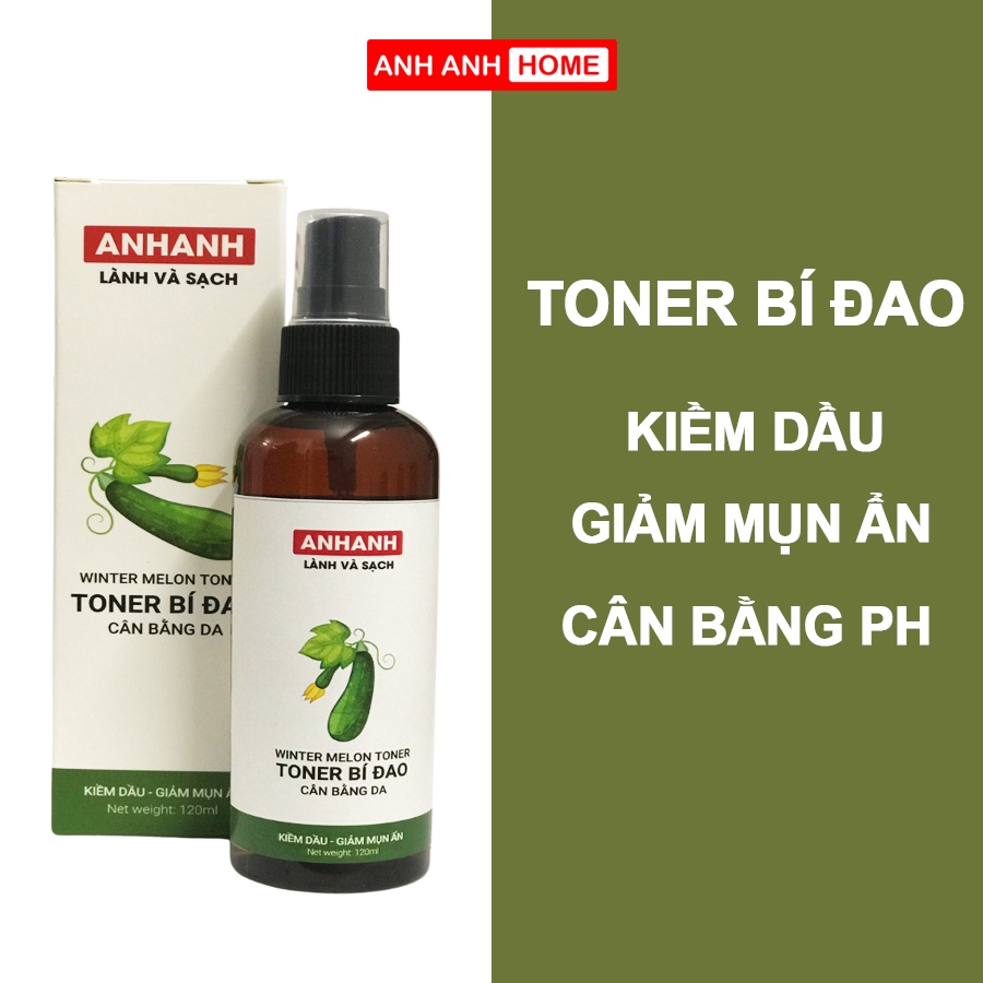 Tonner Nước bí đao AnhAnh dành cho da dầu, da mụn, cân bằng độ pH, giảm dầu, làm sạch lỗ chân lông