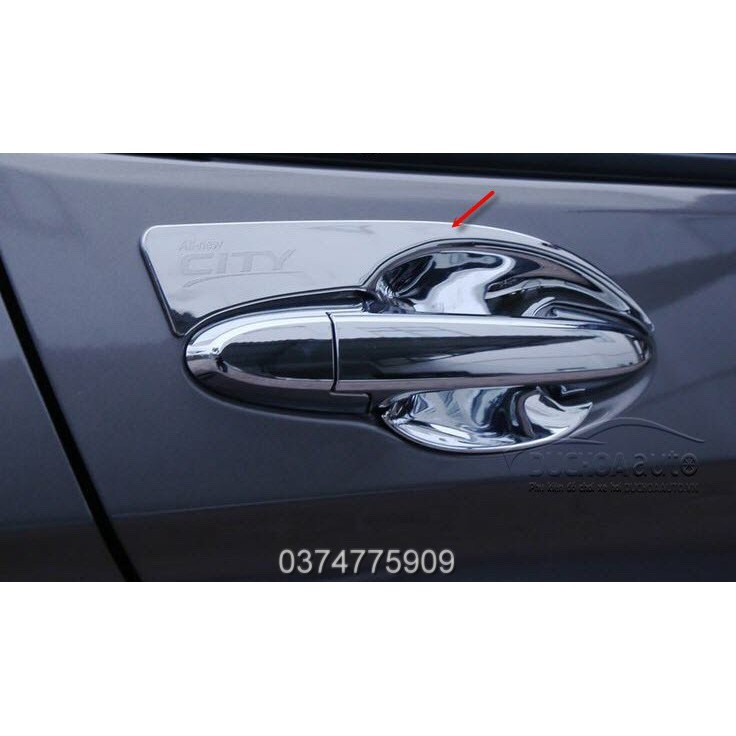 Ốp tay - hõm cửa Honda City 2015- 2019, Mạ crom sang trọng