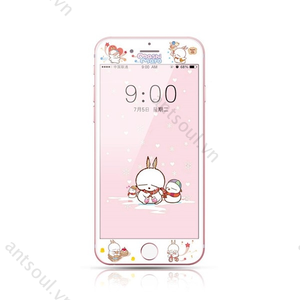 Kính cường lực họa tiết Hoạt hình 3d dành cho Iphone 6 6s 7 8 Plus Se2 7 8 Plus