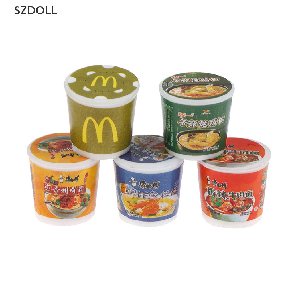 Set 5 mô hình mì ăn liền mini trang trí nhà búp bê
