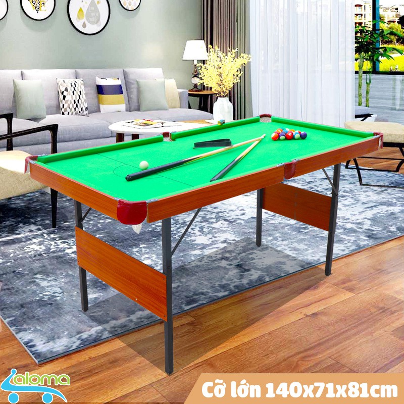 (Siêu rẻ)⚡Bàn Bi-A bằng gỗ Table Top Pool Table TTP-140 kích thước Lớn ⚡140x74x81⚡(CM)