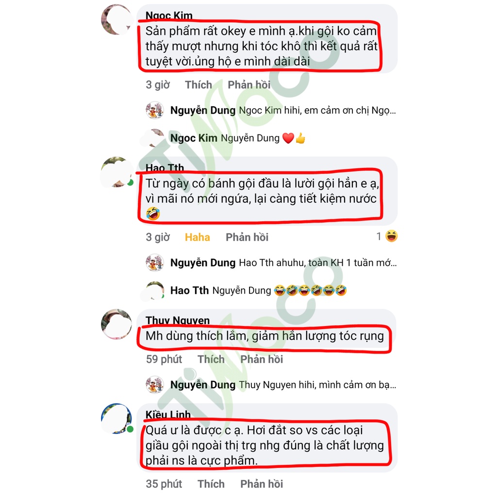 Bánh gội đầu Tinaco