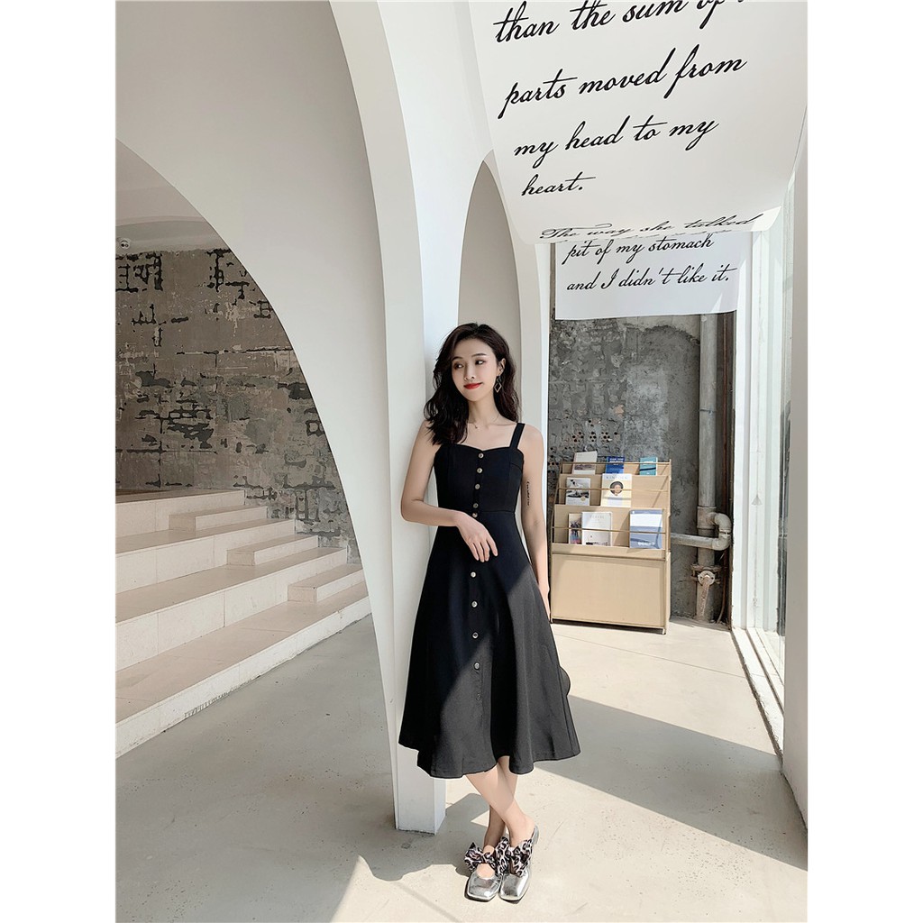 Váy Hai Dây ⚡️ẢNH THẬT⚡️ Váy Đầm Hai Dây Chất Cotton Cực Mát, Dáng Dài Xòe | BigBuy360 - bigbuy360.vn