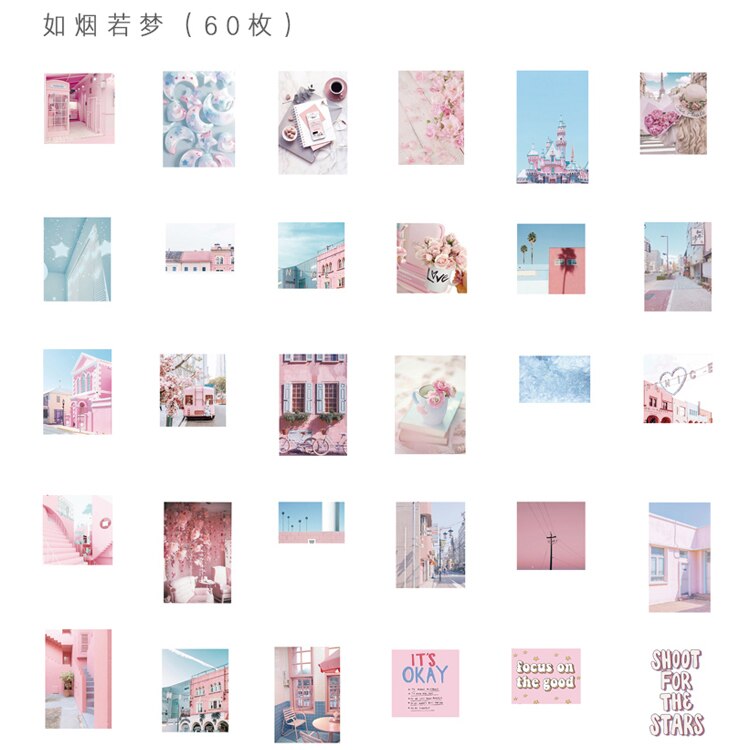 60 miếng dán trang trí dễ thương