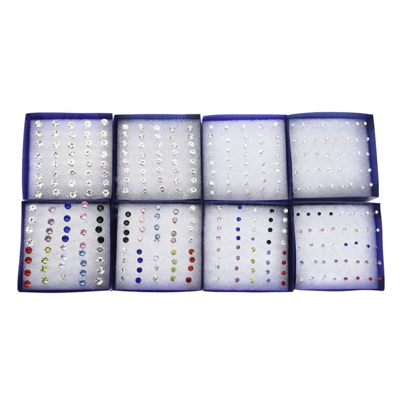 Bông tai pha lê phong cách Hàn Quốc