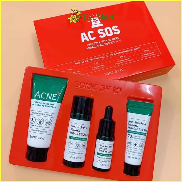 Set Mini 4 Món Giảm Mụn Dưỡng Da Some By Mi AHA - BHA - PHA 30 Days Miracle AC SOS Kit | BigBuy360 - bigbuy360.vn