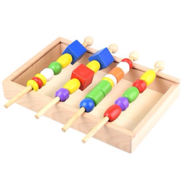 Đồ Chơi Giáo Dục♥️ Đồ Chơi Bộ Que Xâu Hạt MONTESSORI (Cam kết hàng loại 1)