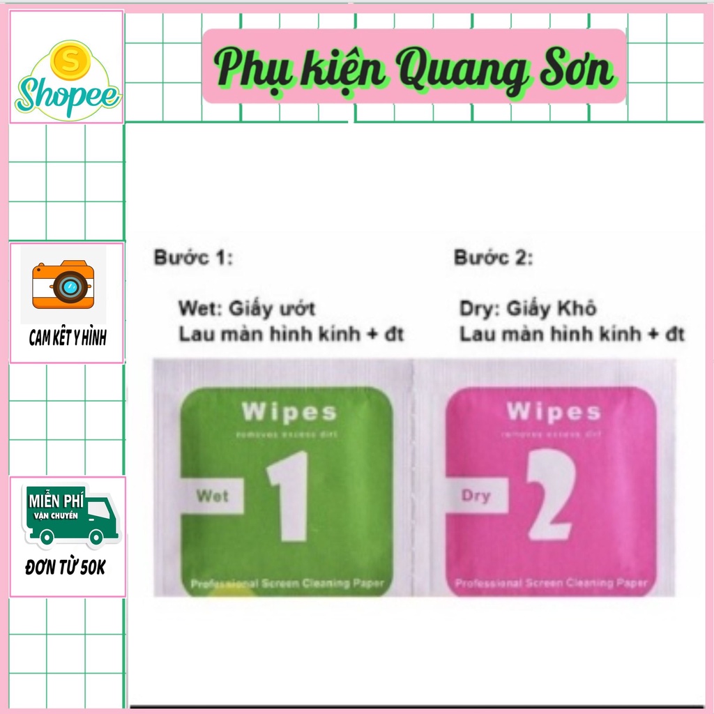 Giấy lau vệ sinh màn hình điện thoại, ipad, kính