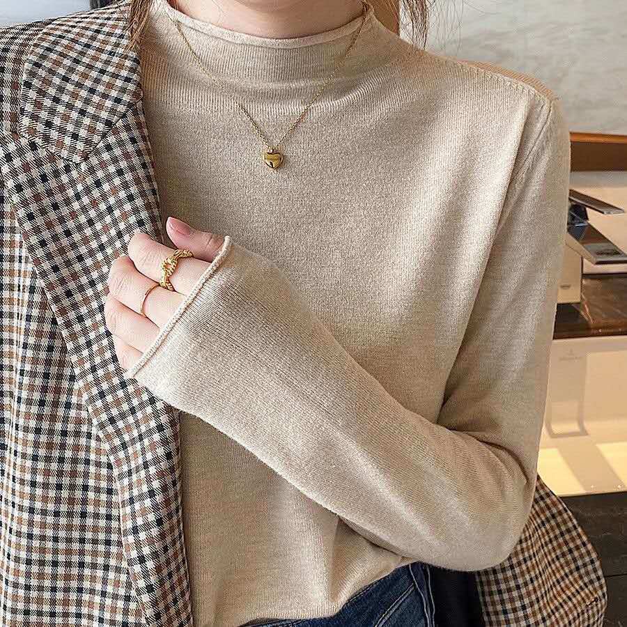 Áo len tay dài cổ lọ thời trang dành cho nữ