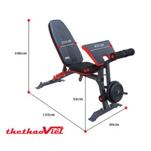 Ghế tập gym đa năng, ghế tập tạ đa năng DDS- 1205, dụng cụ tập gym tại nhà, máy tập tạ đa năng,tặng 1 kìm bóp tập cơ tay