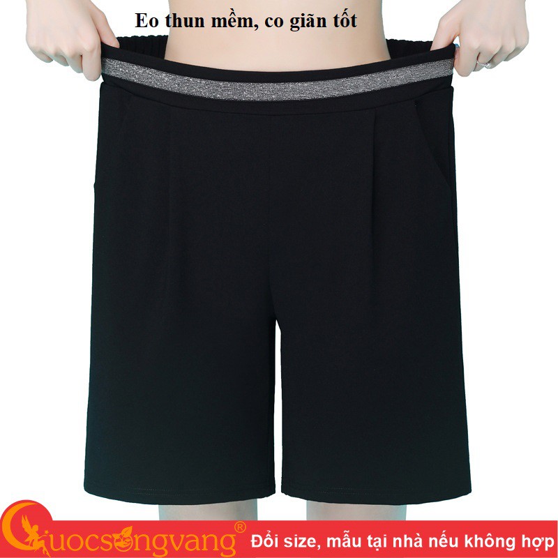 Quần short nữ lưng cao quần lửng nữ eo thun GLQ152 Cuocsongvang