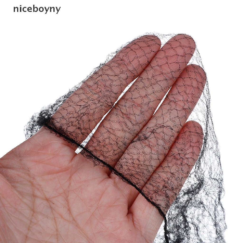 Set 50 / 100 Mũ Lưới Đội Tóc Giả Vô Hình Co Giãn Màu Đen Dành Cho Nữ