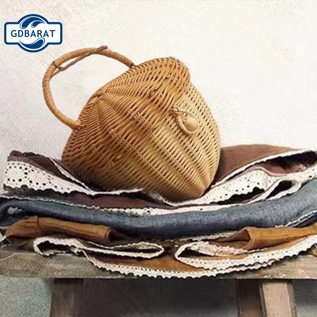 Giỏ đan mây tự nhiên trọng lượng nhẹ dùng làm đạo cụ chụp ảnh