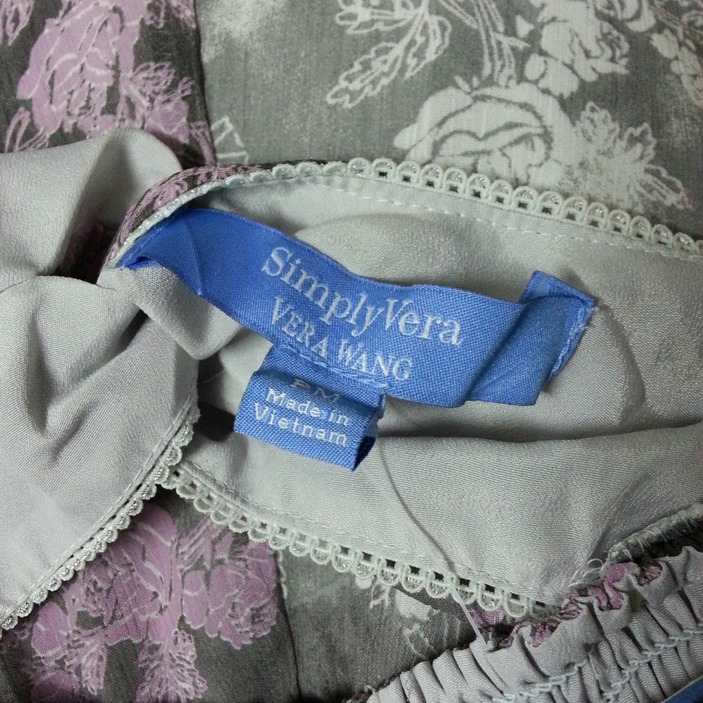 Đầm maxi Vera Wang hai dây hoa