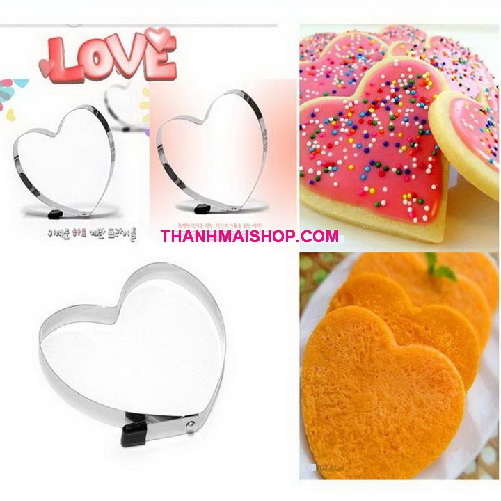 Combo 3 khuôn chiên trứng hình trái tim GD080x3