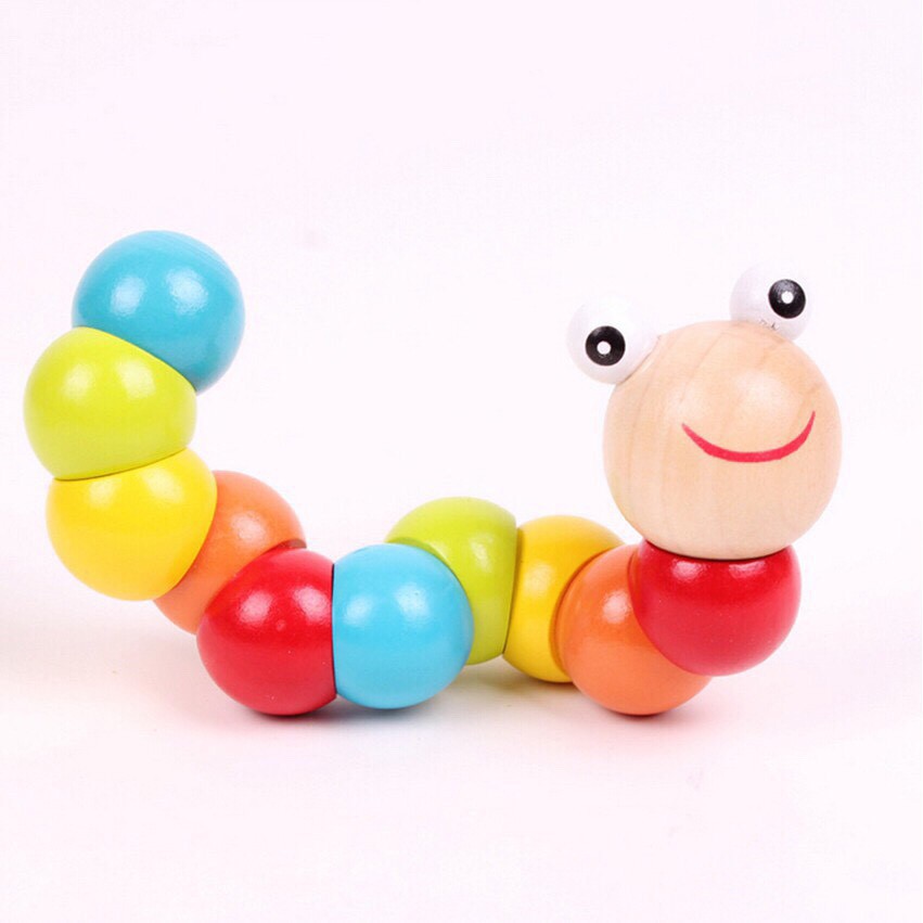 Con Sâu xoắn bằng gỗ - Smart Baby- dochoigo016