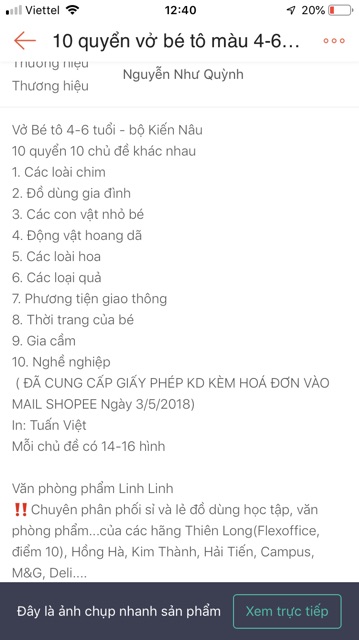 Combo 10 Quyển Tô Màu Cho Bé