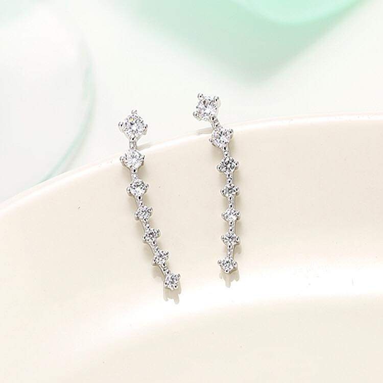 Khuyên tai bạc Thiên hà sao lấp lánh kẹp vành tai