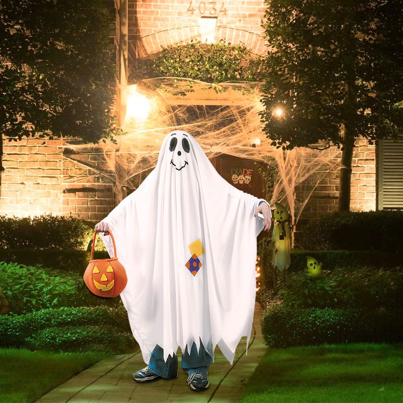 2022 Halloween Ghost Cosplay Costume Pumpkin Candy Bag Cloak For Kids Role Play Party men gift