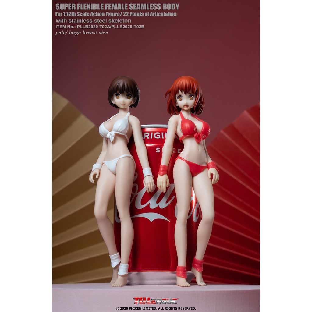 Mô hình nhân vật 1/12 Plump anime girl female body PLLB2020-T02 Super flexible seamless body