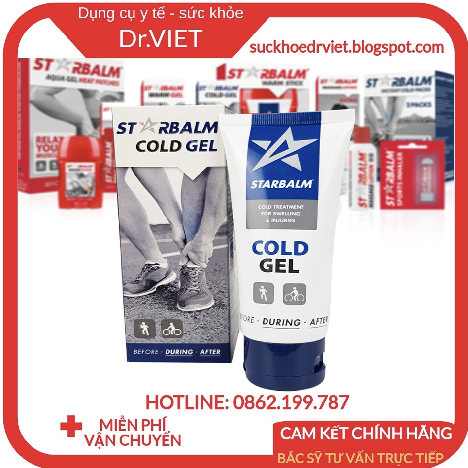 Gel làm lạnh STARBALM HÀ LAN 100ml-Hỗ trợ phục hồi chấn thương,công nghệ tiên tiến 100% thảo dược thiên nhiên