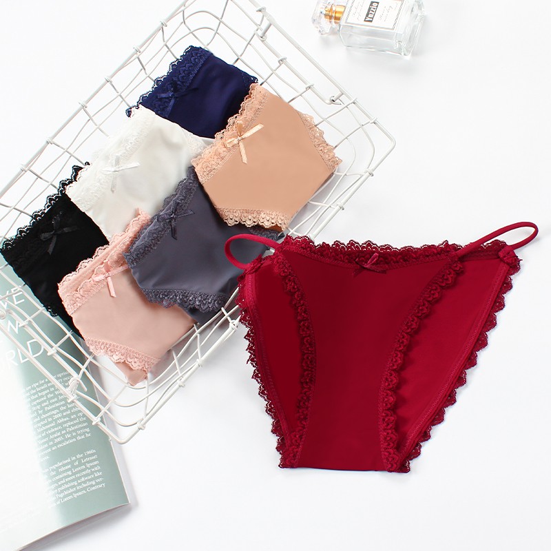 Quần lót cotton phối ren hoa kiểu dáng gợi cảm cho nữ