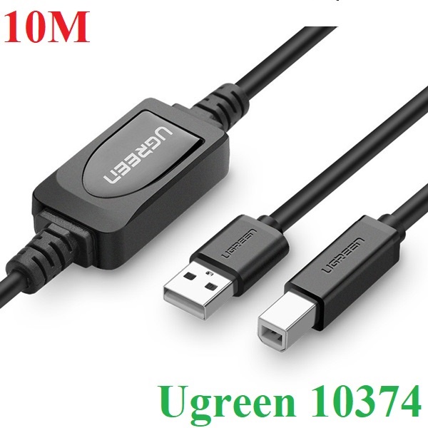Cáp máy in USB 2.0 dài 10m, 15m  có IC khuếch đại chính hãng UGREEN 10374, 10362 cao cấp