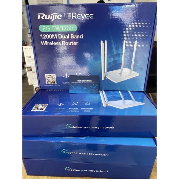 Bộ phát Router Wifi Mesh RUIJIE RG-EW1200 AC1200, Hỗ Trợ 2 Băng Tần 2.4GHz - 5GHz, Chế độ Reapeater, Router, Mesh