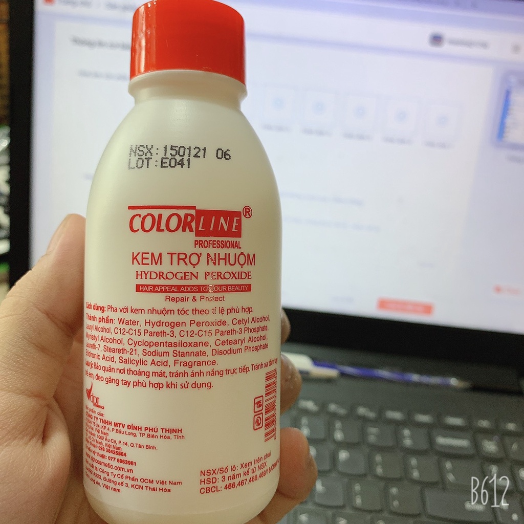 Oxy trợ nhuộm dùng trộn cùng màu nhuộm, bột tẩy 100ml