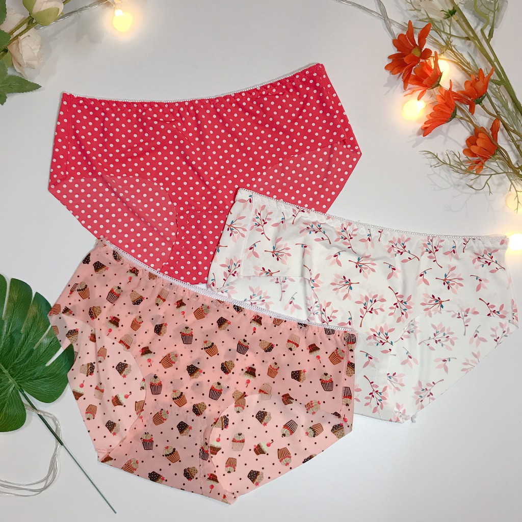 Quần lót thun lạnh ❤️ FREESHIP ❤️ Quần lót không viền họa tiết cute - Lolie House (Có ảnh thật) | BigBuy360 - bigbuy360.vn