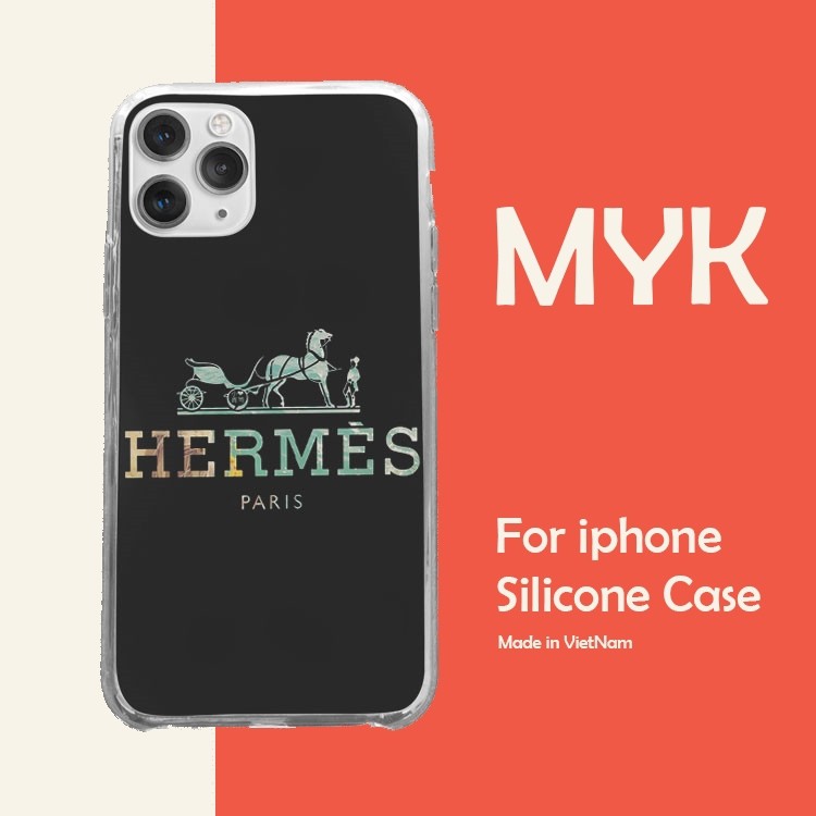 Ốp lưng HERMES Paris logo cỗ xe cho Iphone 5 6 7 8 Plus 11 12 Pro Max X Xr BRD20210225