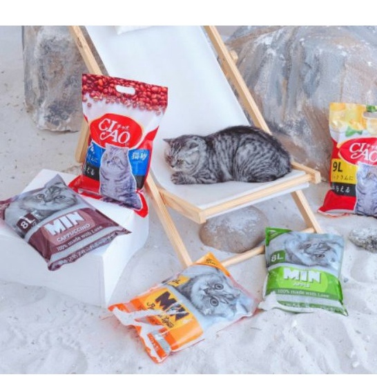(xả kho, sale lỗ) 7 túi Cát Min vệ sinh cho mèo ( cát hương cà phê thơm ngát), cát đất sét vệ sinh cho mèo
