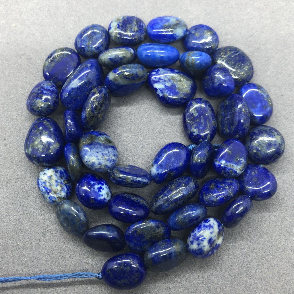 Hạt đá Lapis Lazuli xâu không đối xứng tự nhiên