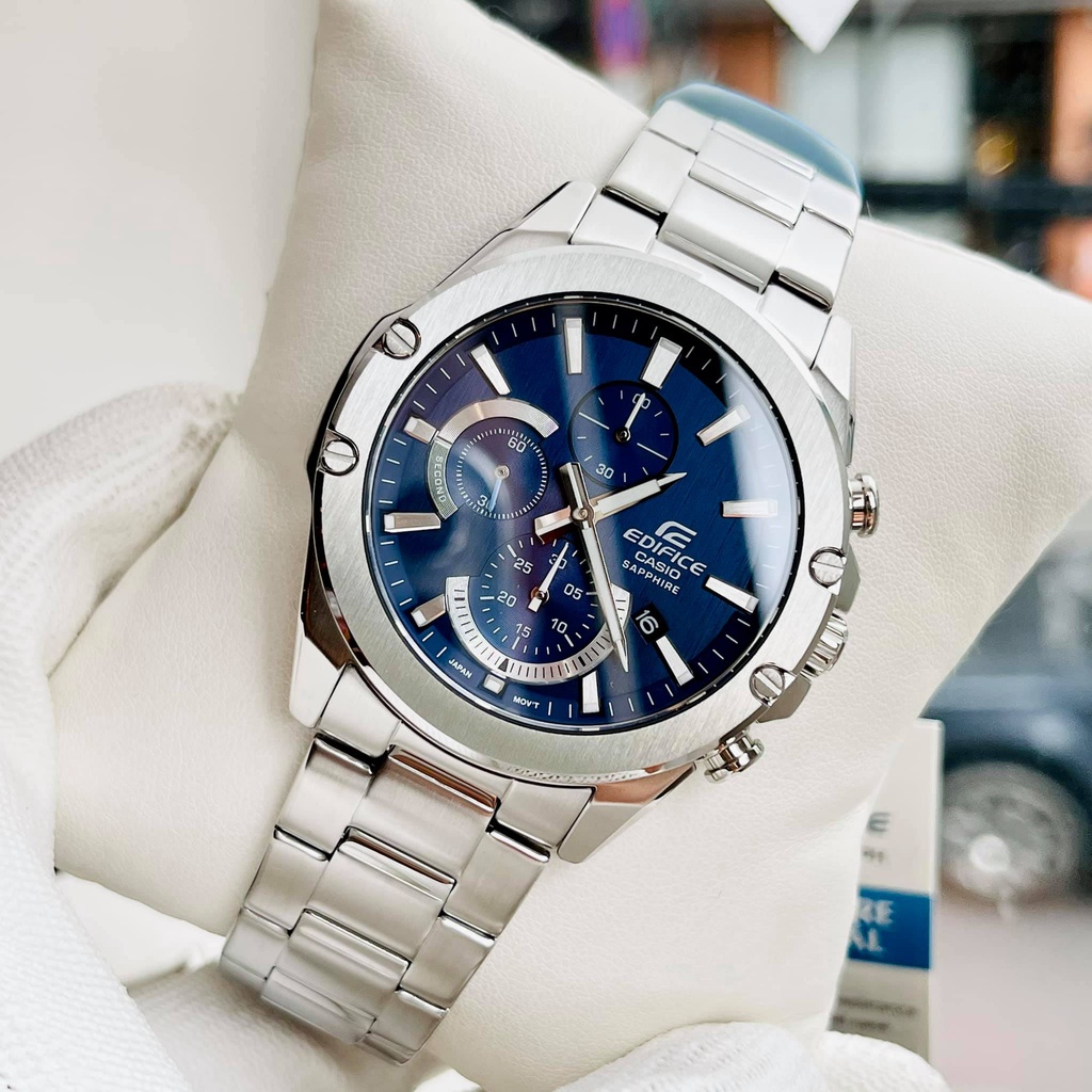 Đồng hồ nam dây thép thể thao Casio Edifice EFR S567D-2AV Mặt xanh kính Sapphire chống nước Bảo hành 1 năm Hyma watch