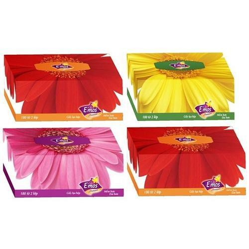 COMBO 4 HỘP KHĂN GIẤY LỤA 2 LỚP EMOS