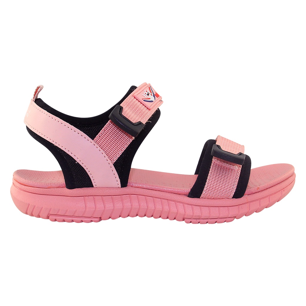 GIÀY SANDAL QUAI HẬU ĐẾ BẰNG HỌC SINH BÉ GÁI BITA'S SOB.275 (ĐEN + HỒNG) - BITAS