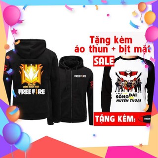 HOT- SALE- 🔥HOT🔥 áo khoác Free Fire tặng kèm áo thun bịt mặt Free fire cực HOT - FF SIÊU NGẦU / mẫu mới nhât