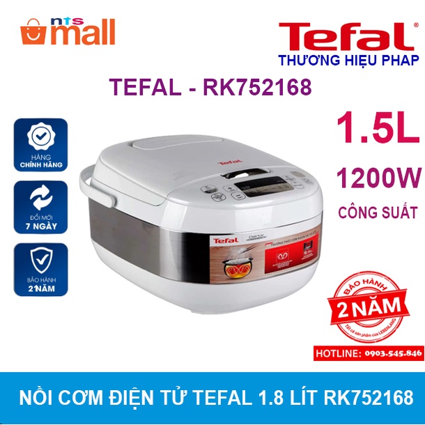 Nồi Cơm Điện Tử Tefal 1.8 Lít RK752168 1.5L 1200W ✅ Bảo Hành Chính Hãng 02 Năm