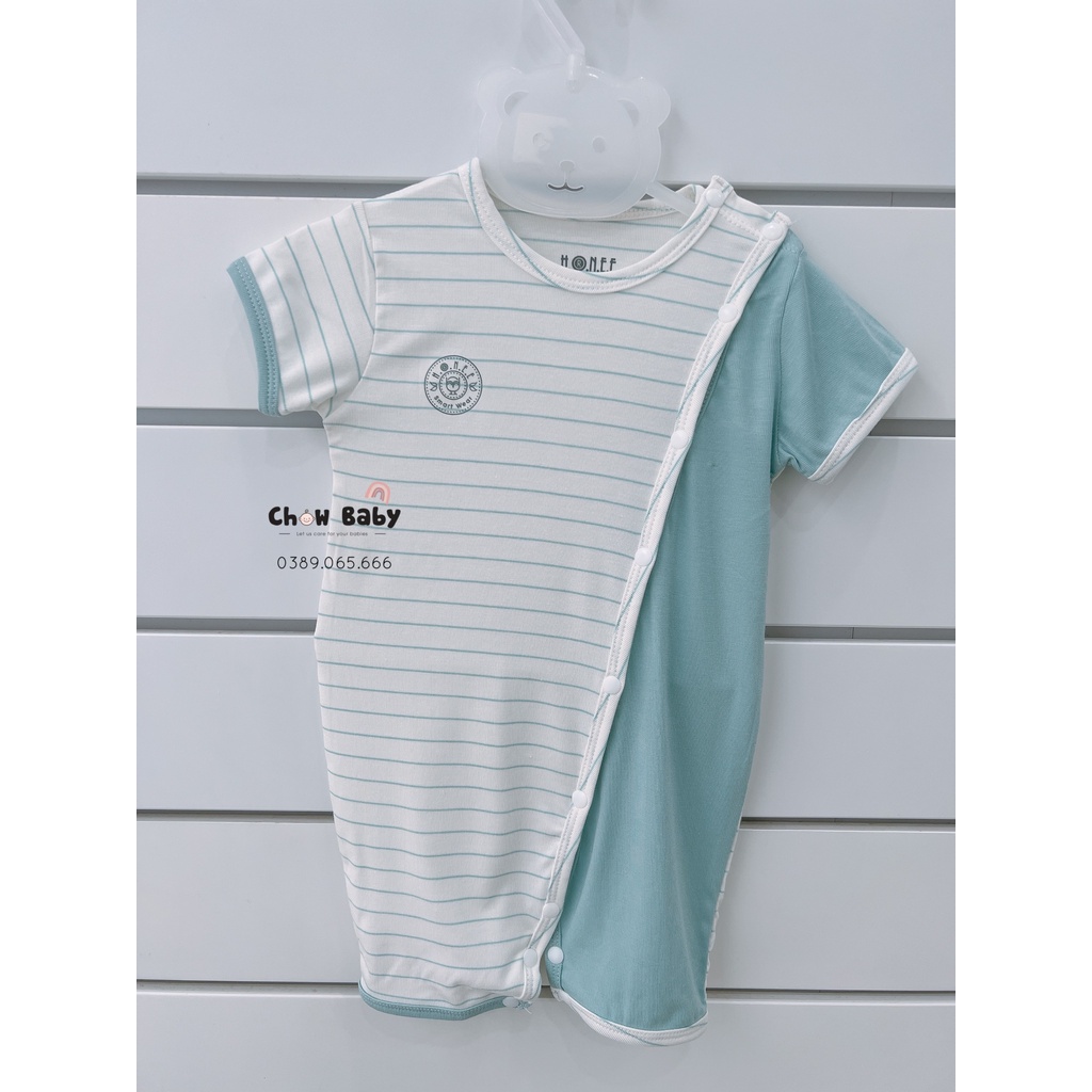 [HRNEE] [CHÍNH HÃNG] Bộ Body Suit Cộc Tay Cài Chéo Modal Cho Bé Sơ Sinh 0-9 tháng