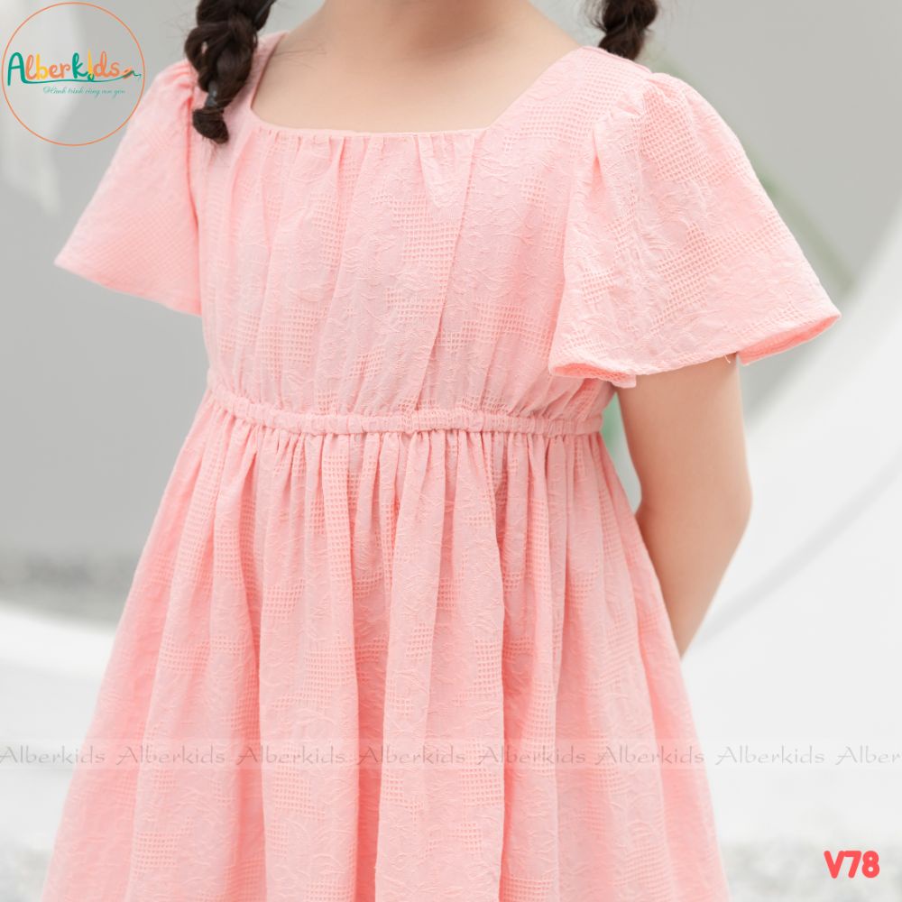 Váy bé gái ALBERKIDS  tay cánh tiên công chúa xinh đẹp cho trẻ em 2,3,4,5,6,7,8,9,10,11,12 tuôi[V78]