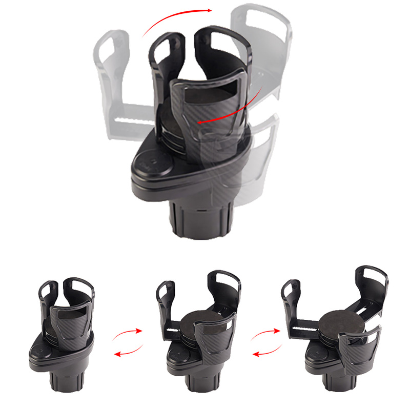 Giá Đỡ Chai Nước 2 Trong 1 Xoay 360 Độ Cho Xe Hơi