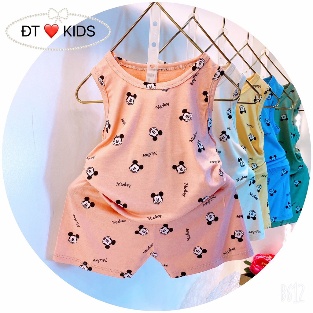 [Mã KIDSEOM giảm 5k đơn bất kỳ] Bộ Ba Lỗ Micky 5 Màu Cho Bé Chất Liệu Thun Cotton Mềm Mát Siêu Co Dãn NamKidShop (V361)